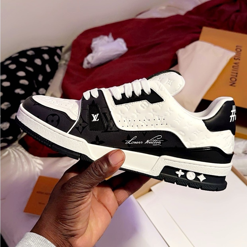 Louis Vuitton Black and White Sneakers
